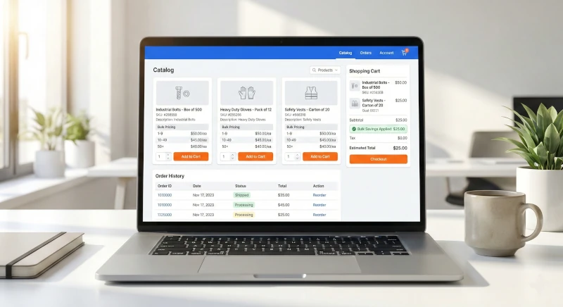Portal B2B z indywidualnymi cenami i zamówieniami hurtowymi